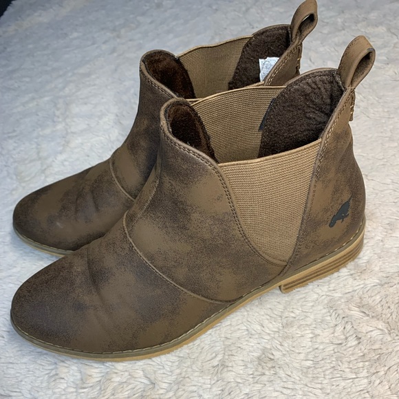 Rocket Dog Chelsea Boot Womens 8 Brown Felted Maylon 2 Ankle Booties - Picture 1 of 11